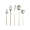 Costa Nova Flatware|Mito Collection Flatware in Brushed Cru Cable, Set of 5