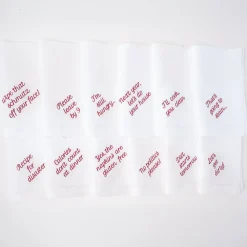 No Reservations Place Settings & Linens|Mixed Messages Dinner Napkins, Set of 12