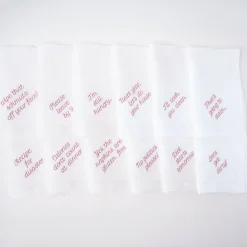 No Reservations Place Settings & Linens|Mixed Messages Dinner Napkins, Set of 12