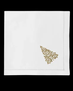 Henry Handwork Place Settings & Linens|Mod Tree Gold Napkin