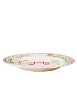 Tricia Lowenfield Best Of Baby Registry|Dinnerware|Monogram Dinner Plate Pink, 10