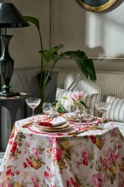 Loulou La Dune Place Settings & Linens|Morgan Placemat and Napkin Set in Pink