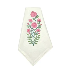 Flying Sheep Country Place Settings & Linens|Motif Napkin in Pink Flower, Set of 4