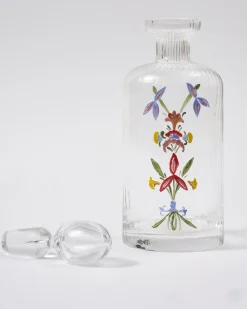 Cabana Glassware|Murano Gulistan Hand-Painted Oil Bottle