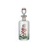 Cabana Glassware|Murano Hand-Painted Oil Bottle in Red Floral