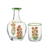 Cabana Glassware|Murano Marigold Hand-Painted Bedside Set