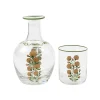 Cabana Glassware|Murano Marigold Hand-Painted Bedside Set