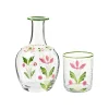 Cabana Glassware|Murano Tulip Hand-Painted Bedside Set