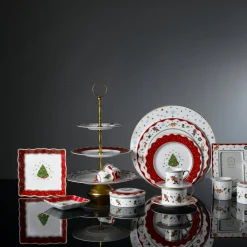 Prouna Dinnerware|My Noel 9" Lace Square Tray