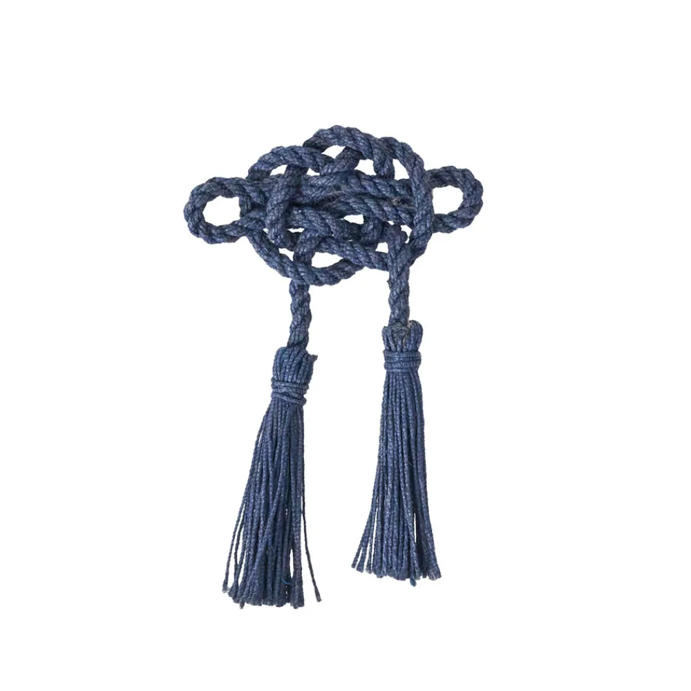 Juliska Place Settings & Linens|Mystic Knot Napkin Ring in Navy, Set of 4