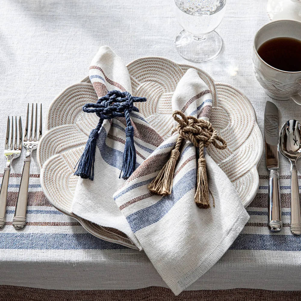 Juliska Place Settings & Linens|Mystic Knot Napkin Ring in Taupe, Set of 4