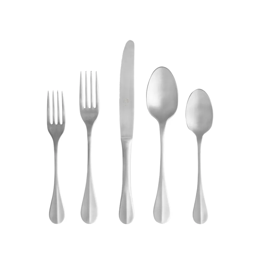 Costa Nova Flatware|Nau Collection Flatware in Brushed, Set of 5