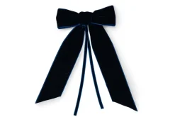 TriChi Design Place Settings & Linens|Navy Velvet Napkin Bows, Set of 4
