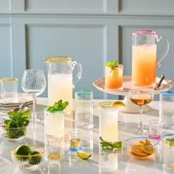 Juliska Glassware|Nell Double Old Fashioned Assorted, Set of 4 in Multi