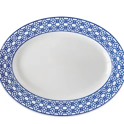 Caskata Dinnerware|Newport Garden Gate Oval Rimmed Platter