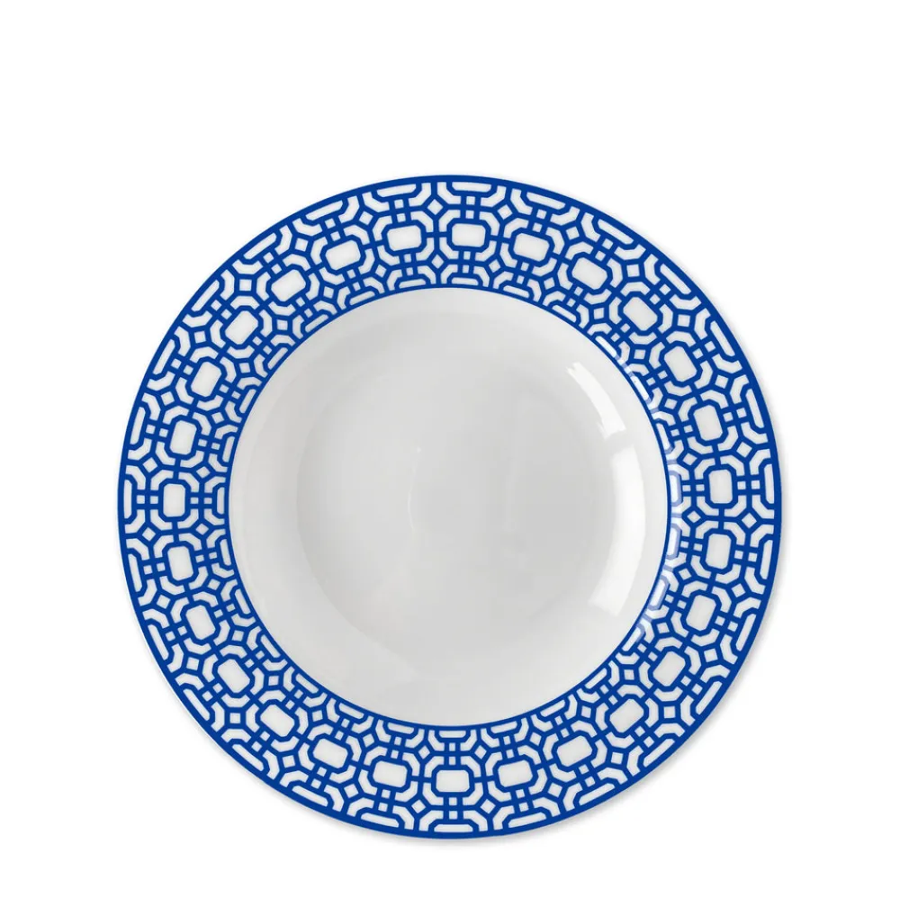Caskata Dinnerware|Newport Garden Gate Rimmed Soup Bowl