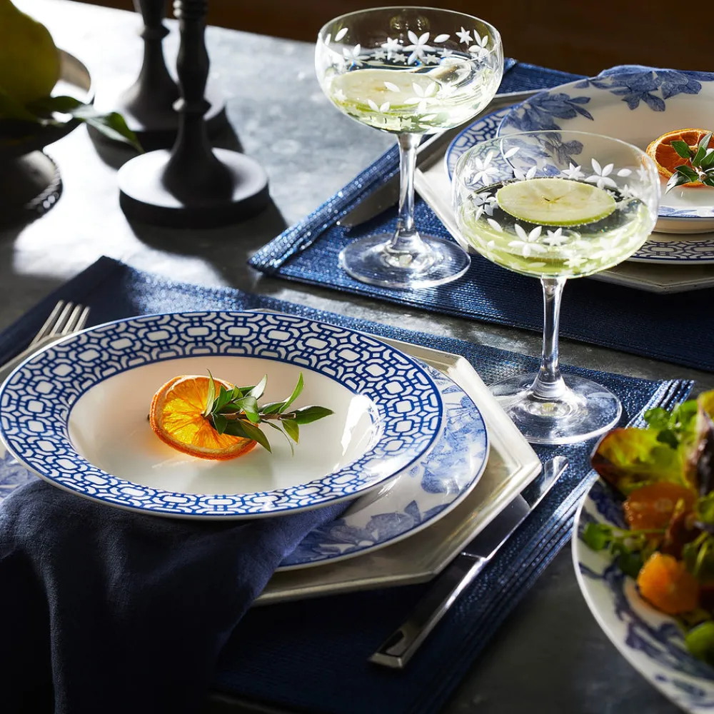 Caskata Dinnerware|Newport Garden Gate Rimmed Soup Bowl