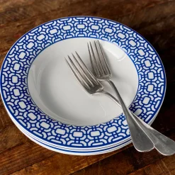 Caskata Dinnerware|Newport Garden Gate Rimmed Soup Bowl