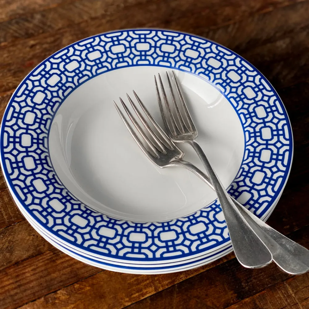 Caskata Dinnerware|Newport Garden Gate Rimmed Soup Bowl