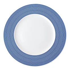 Caskata Dinnerware|Newport Racing Stripe Rimmed Dinner Plate