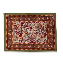 Couleur Nature Place Settings & Linens|Noel Mats in Red & Green, Set of 6