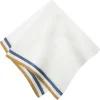 Caravan Place Settings & Linens|Normandy Napkins in Mustard, White, & Blue Stripes, Set of 4