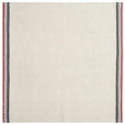 Caravan Place Settings & Linens|Normandy Natural Napkins in Red, Grey, & Black Stripes, Set of 4