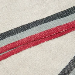 Caravan Place Settings & Linens|Normandy Natural Napkins in Red, Grey, & Black Stripes, Set of 4