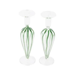 VIETRI Candles|Nuovo Stripe Candlesticks, Set of 2
