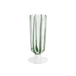 VIETRI Glassware|Nuovo Stripe Green Champagne Glass