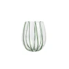 VIETRI Glassware|Nuovo Stripe Green Stemless Wine Glass