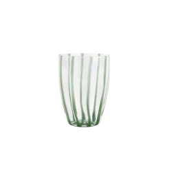 VIETRI Glassware|Nuovo Stripe Green Tall Tumbler