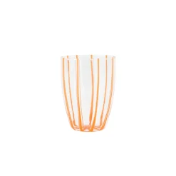 VIETRI Glassware|Nuovo Stripe Tall Tumbler in Orange