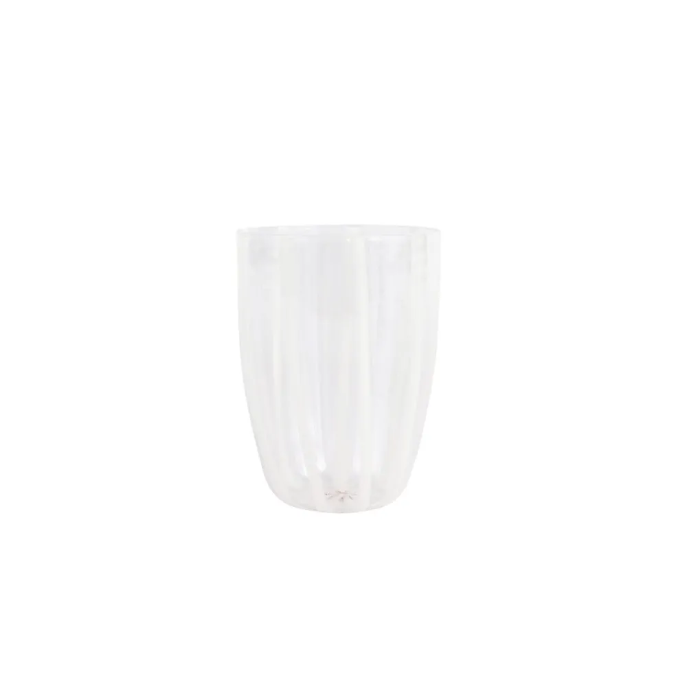 VIETRI Glassware|Nuovo Stripe White Tall Tumbler