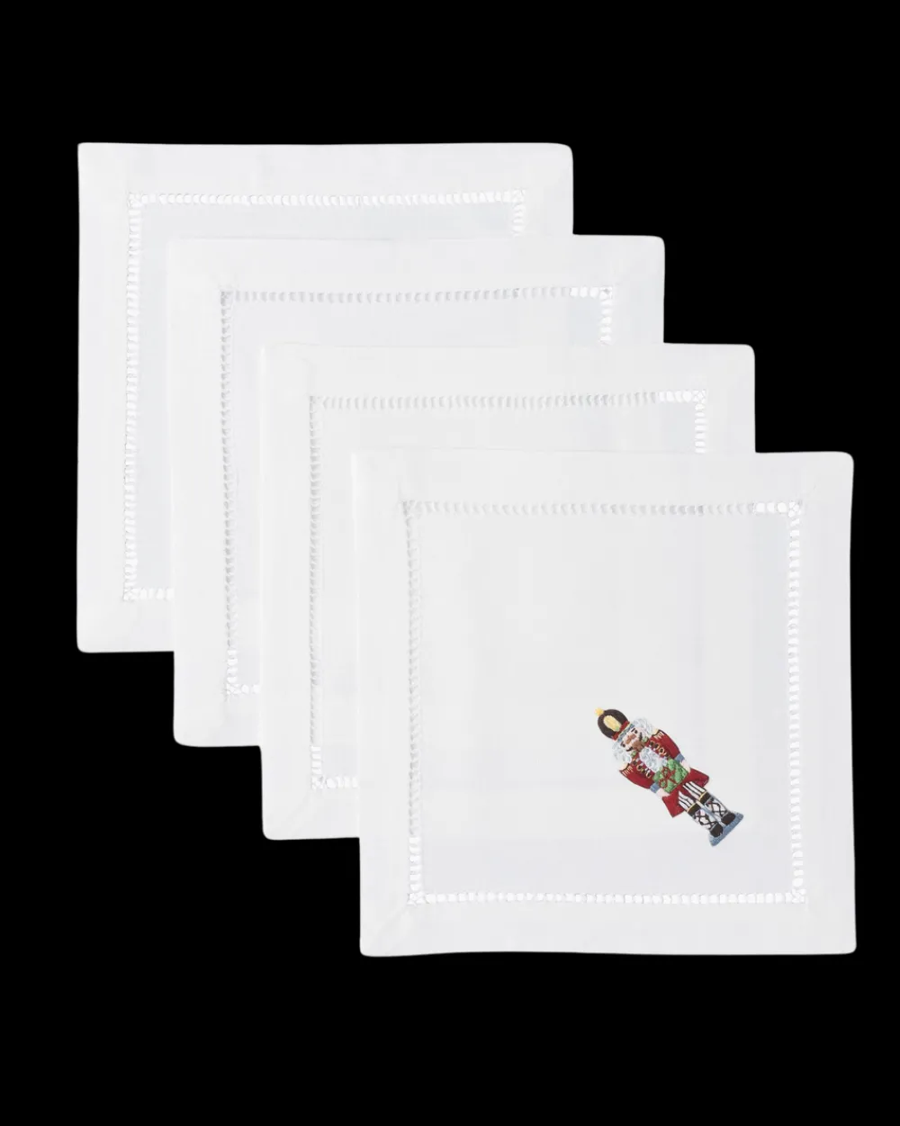 Henry Handwork Place Settings & Linens|Nutcracker Cocktail Napkin Set
