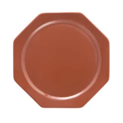 Cabana Dinnerware|Octagonal Dessert Plate in Burgundy