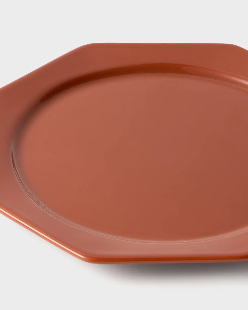 Cabana Dinnerware|Octagonal Dessert Plate in Burgundy