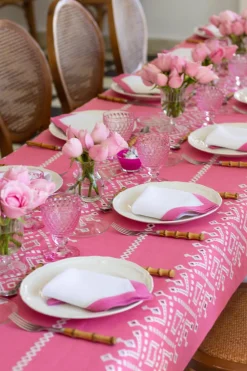 Esencial Hogar Place Settings & Linens|Ojete Rectangular Tablecloth in Bougainvillea
