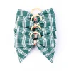 Maria Louise Cottage Place Settings & Linens|Olive Grove Plaid Napkin Rings in Green, Set of 4