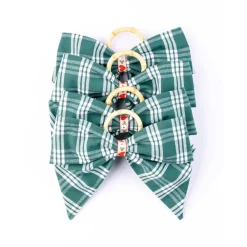 Maria Louise Cottage Place Settings & Linens|Olive Grove Plaid Napkin Rings in Green, Set of 4