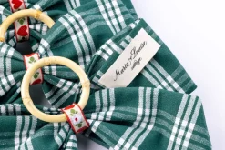 Maria Louise Cottage Place Settings & Linens|Olive Grove Plaid Napkin Rings in Green, Set of 4
