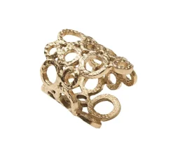 Kim Seybert Place Settings & Linens|Orbit Napkin Ring in Gold, Set of 4