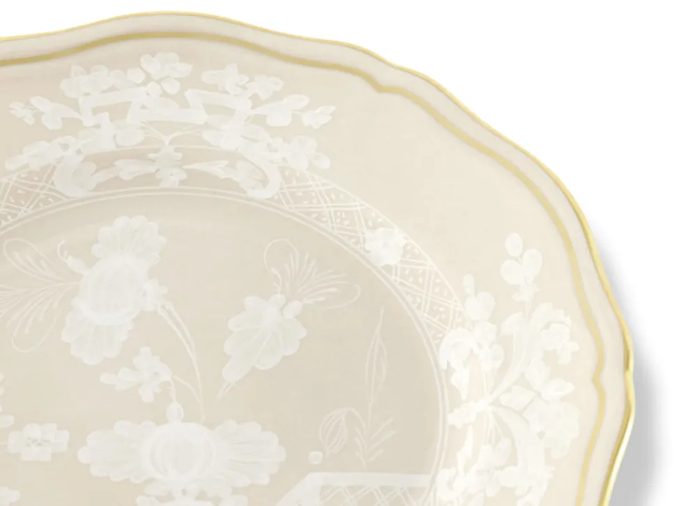 Ginori 1735 Dinnerware|Oriente Italiano Antico Doccia Flat Bread Plate in Meringa