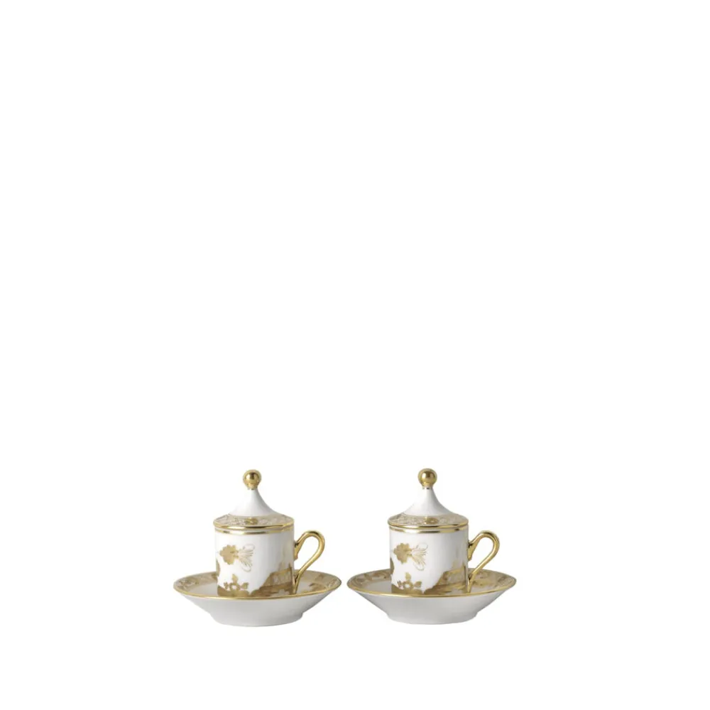 Ginori 1735 Dinnerware|Oriente Italiano Coffee Set for Two in Aurum