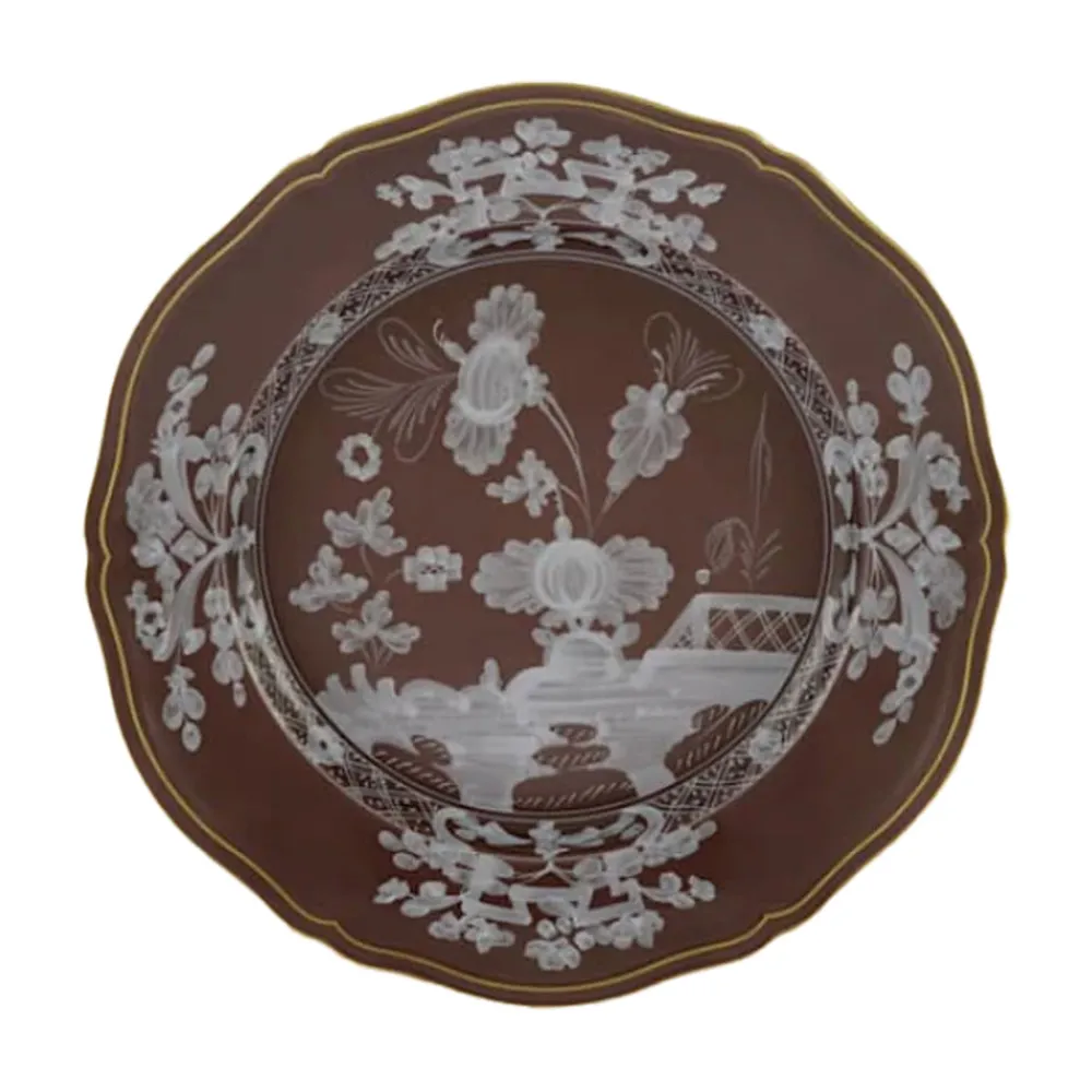 Ginori 1735 Dinnerware|Oriente Italiano Dinner Plate in Castagna