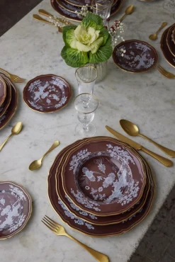 Ginori 1735 Dinnerware|Oriente Italiano Dinner Plate in Castagna