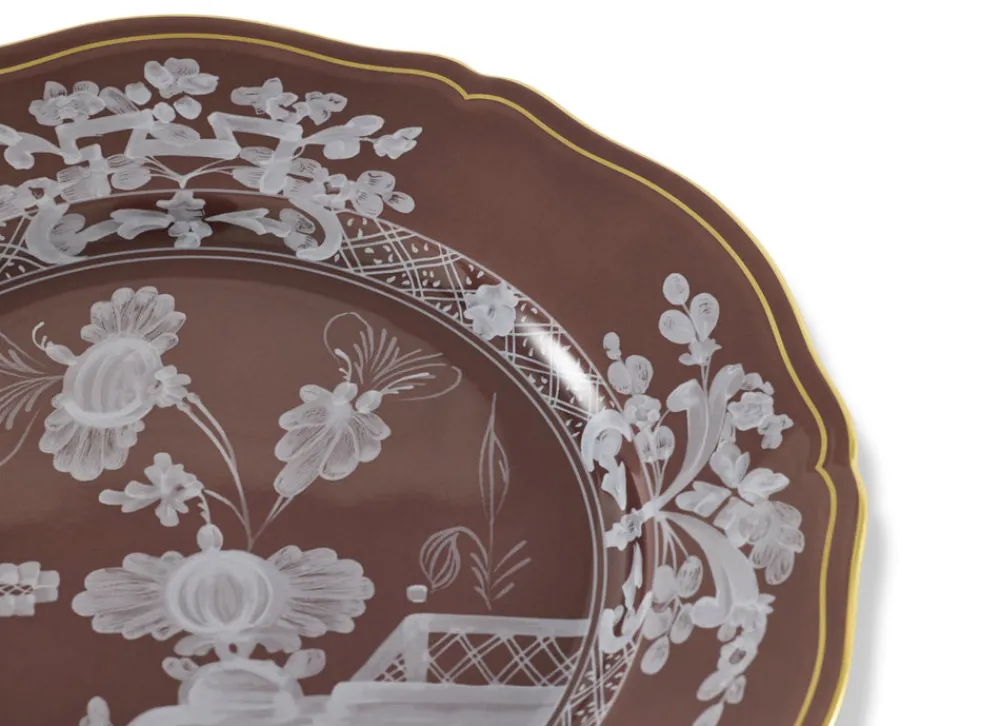 Ginori 1735 Dinnerware|Oriente Italiano Dinner Plate in Castagna