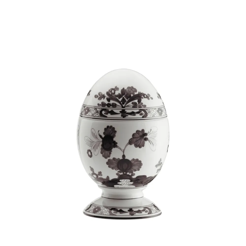 Ginori 1735 Dinnerware|Oriente Italiano Large Egg With Cover in Albus