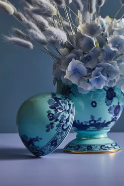 Ginori 1735 Dinnerware|Oriente Italiano Large Egg With Cover in Malachite