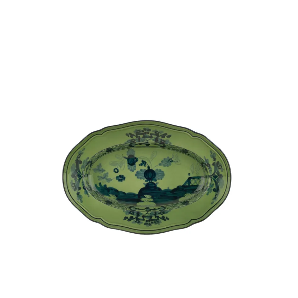 Ginori 1735 Dinnerware|Oriente Italiano Oval Platter in Malachite